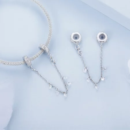 PANDORA Style Embossed silicone safety chain - BSC1012