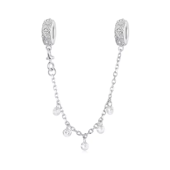 PANDORA Style Embossed silicone safety chain - BSC1012