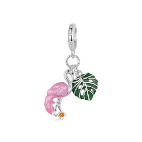 PANDORA Style Flamingo Tortoise Leaf charm - SCC2830 PANDORA Style Flamingo Tortoise Leaf charm - SCC2830