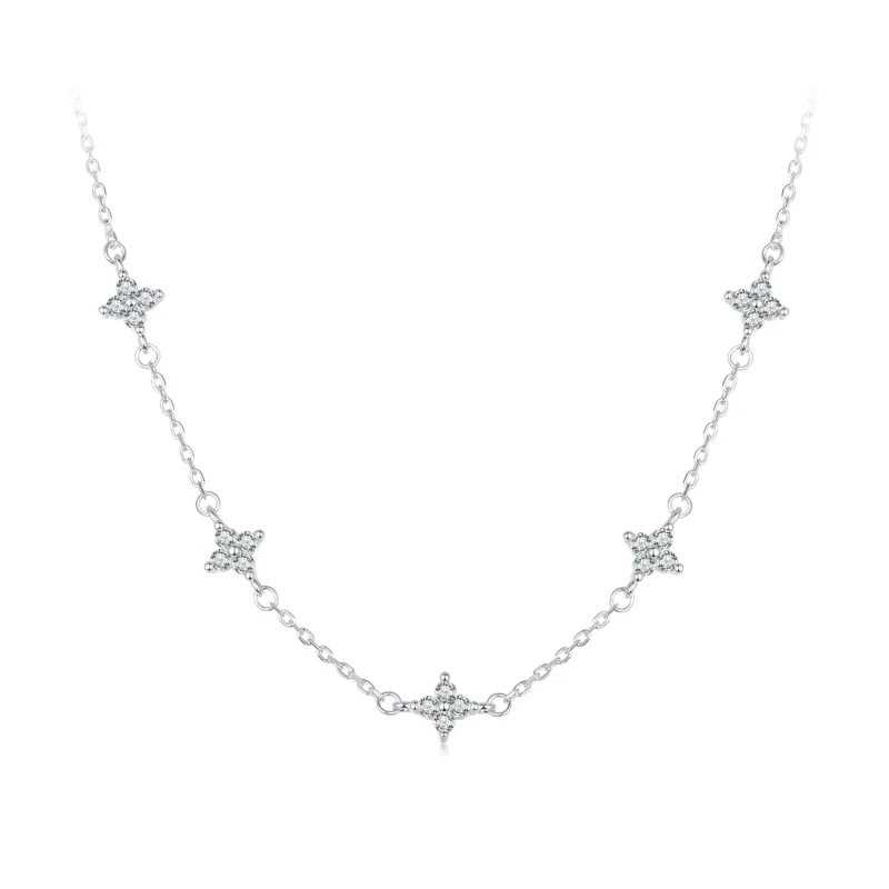 (image for) PANDORA Style Four-leaf clover and star necklace - BSN394 - Product Image