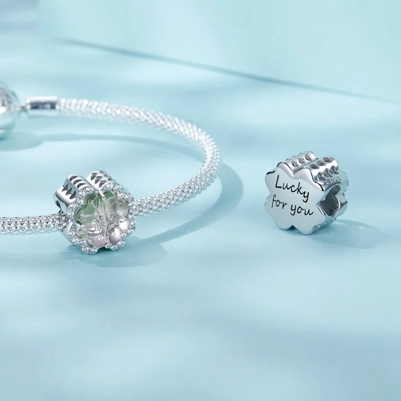 (image for) PANDORA Style Four Leaf Clover charm - SCC2803 - View 4