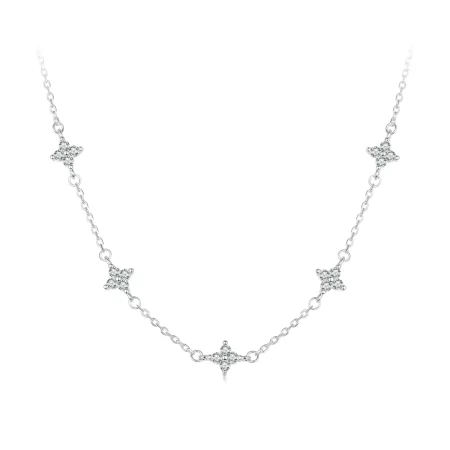 PANDORA Style Four-leaf clover and star necklace - BSN394