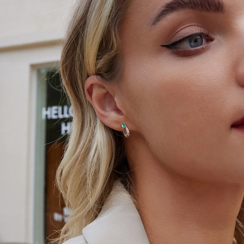 (image for) PANDORA Style Green earrings - BSE1030 - View 7