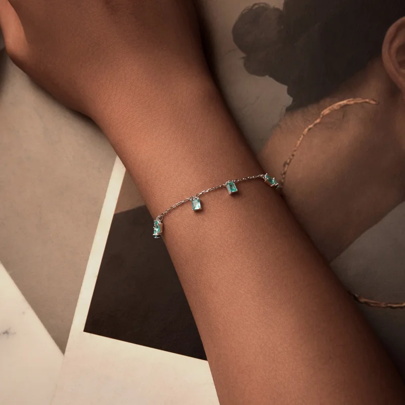 (image for) PANDORA Style Green small tassel bracelet - BSB168 - View 4