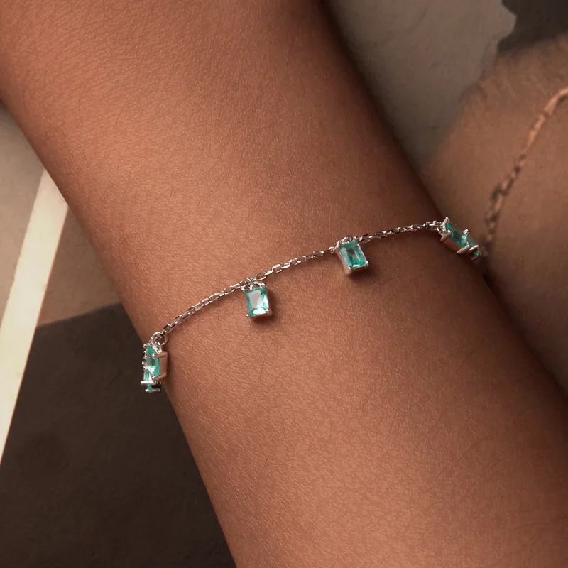 (image for) PANDORA Style Green small tassel bracelet - BSB168 - View 5