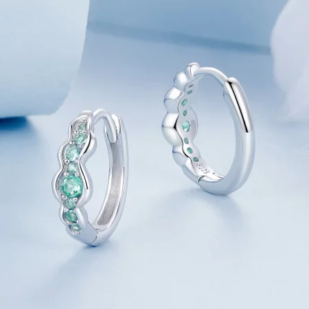 PANDORA Style Green Wave Earrings - BSE1034