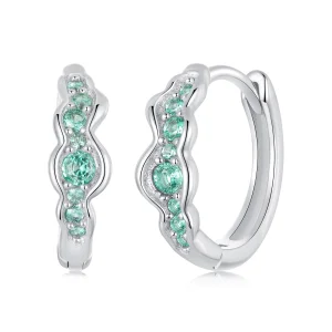(image for) PANDORA Style Green Wave Earrings - BSE1034