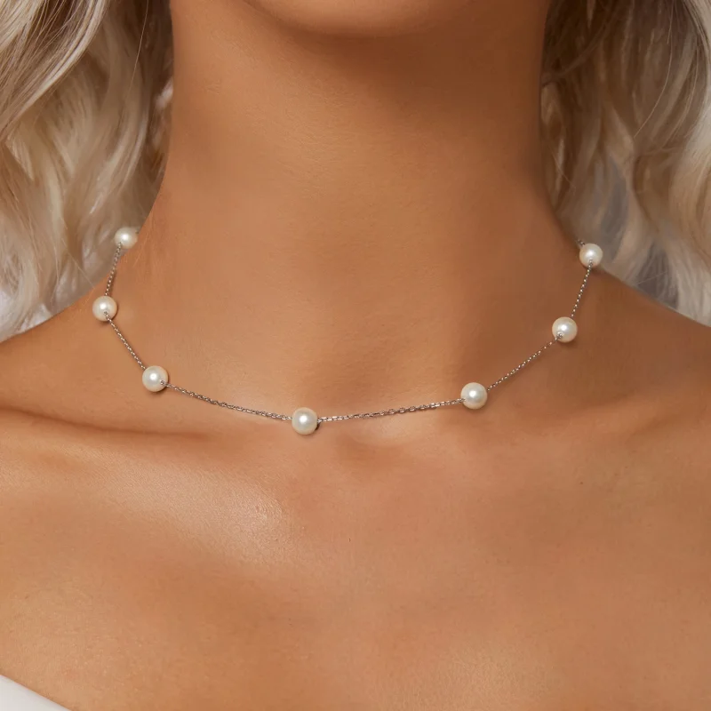 (image for) PANDORA Style Gypsophila Necklace - BSN389 - View 6