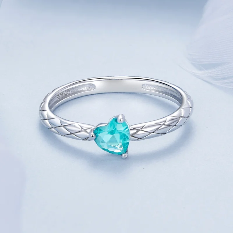 (image for) PANDORA Style Heart diamond pattern ring - BSR563 - View 3