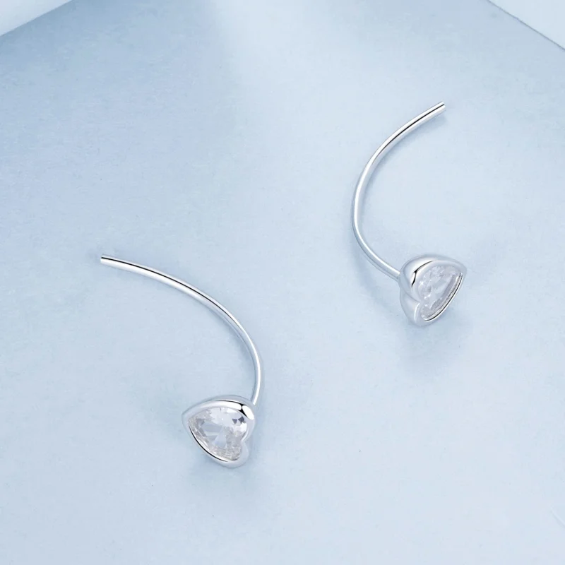 (image for) PANDORA Style Heart earrings - BSE1003 - View 4