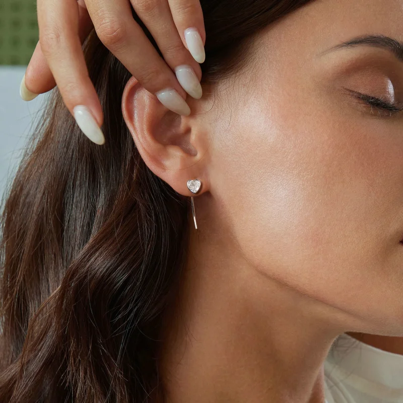 (image for) PANDORA Style Heart earrings - BSE1003 - View 7