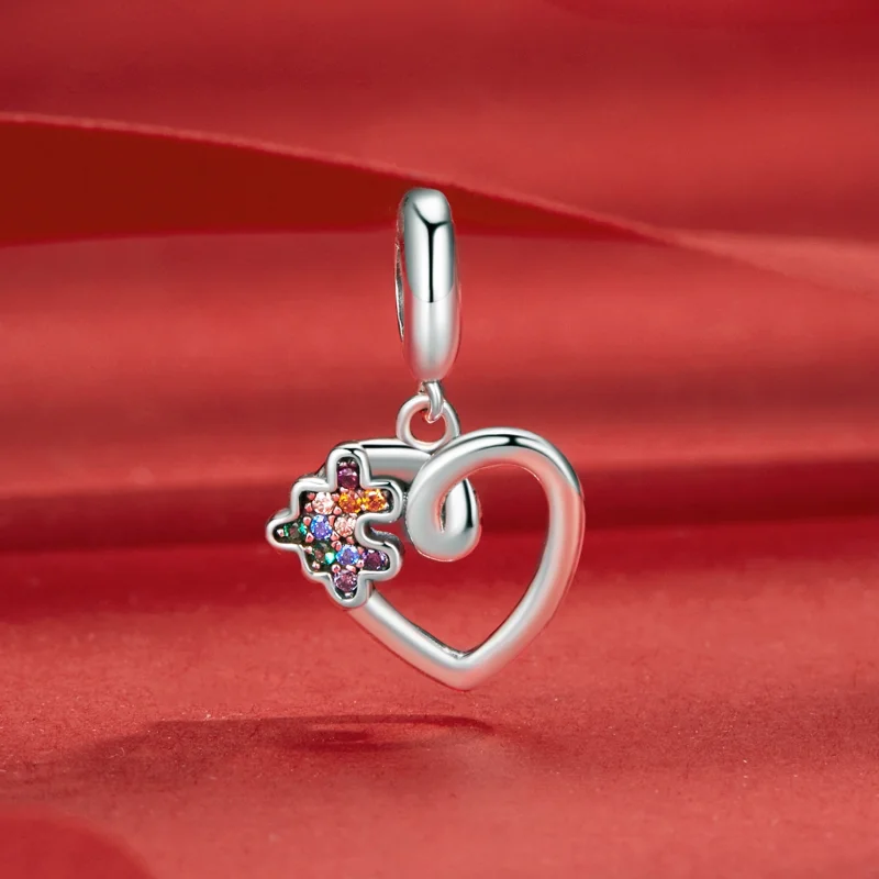 (image for) PANDORA Style Heart puzzle pendant - SCC2774 - View 2