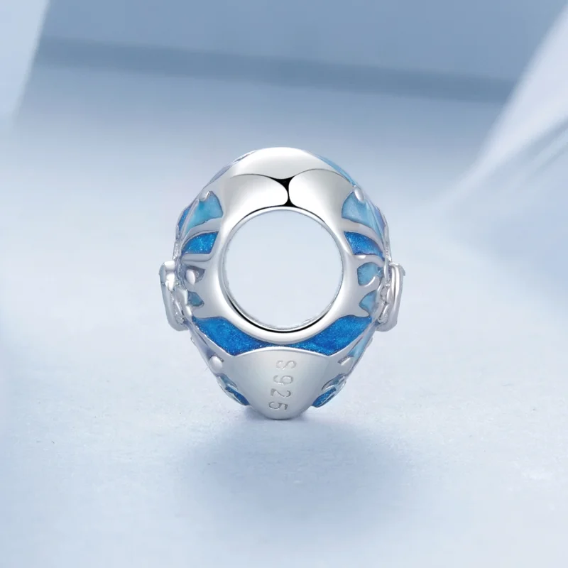 (image for) PANDORA Style Heart shaped cross charm - BSC1024 - View 3