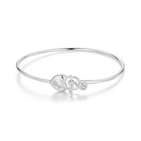 PANDORA Style Heart-Shaped Interlocking Bracelet - BSB170 PANDORA Style Heart-Shaped Interlocking Bracelet - BSB170