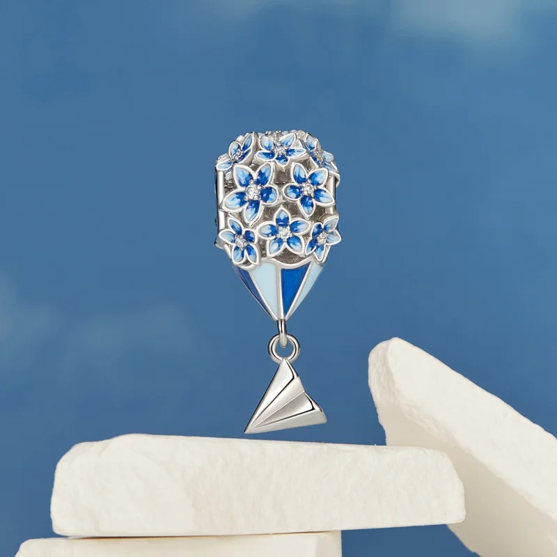 (image for) PANDORA Style Hot Air Balloon Dangle - BSC1026 - View 2