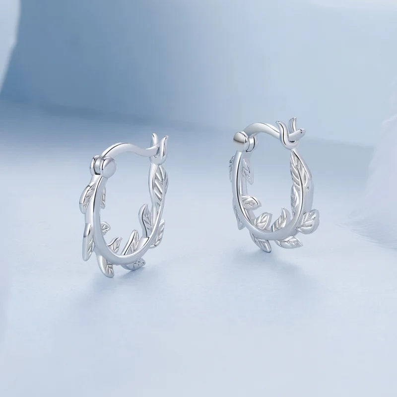 (image for) PANDORA Style Leaf earrings - BSE1022 - View 3