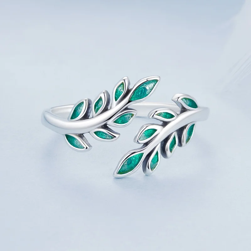 (image for) PANDORA Style Leaf Open Ring - BSR542-E - View 5