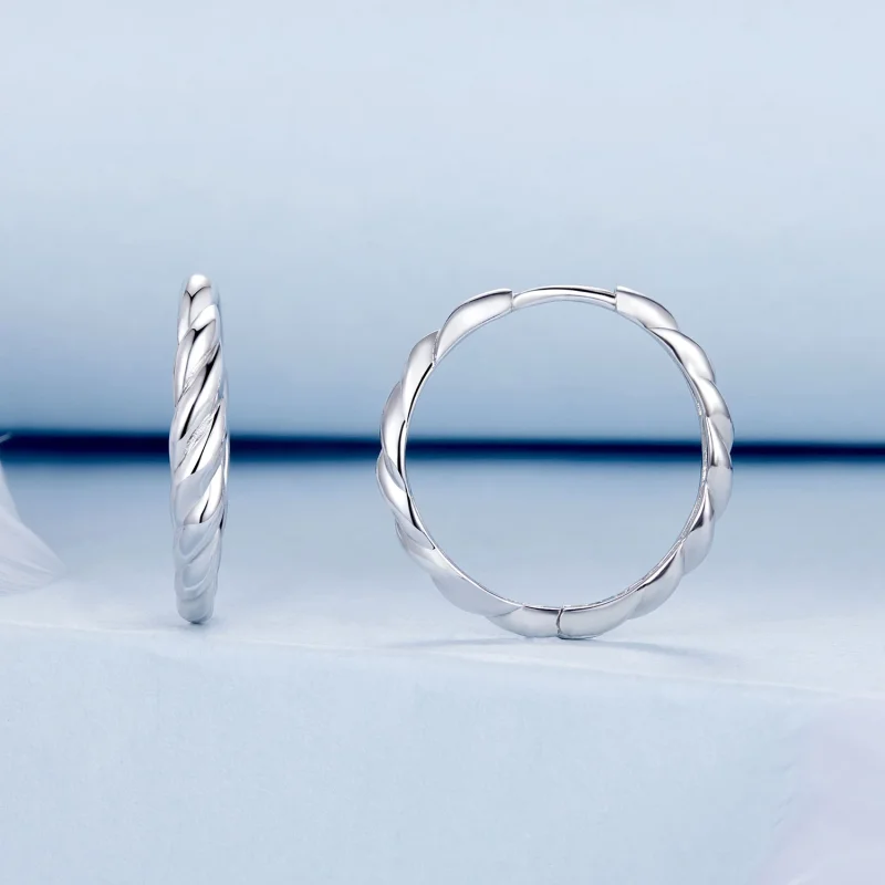 (image for) PANDORA Style Metallic twist earrings - BSE1024-L - View 2