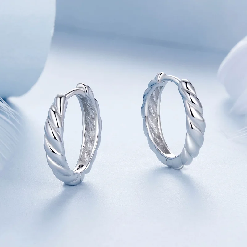 (image for) PANDORA Style Metallic twist earrings - BSE1024-M - View 3