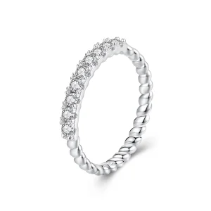 (image for) PANDORA Style Moissanite Textured Ring (One Certificate) - MSR052