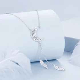 PANDORA Style Moon Dreamcatcher Necklace - BSN390 PANDORA Style Moon Dreamcatcher Necklace - BSN390