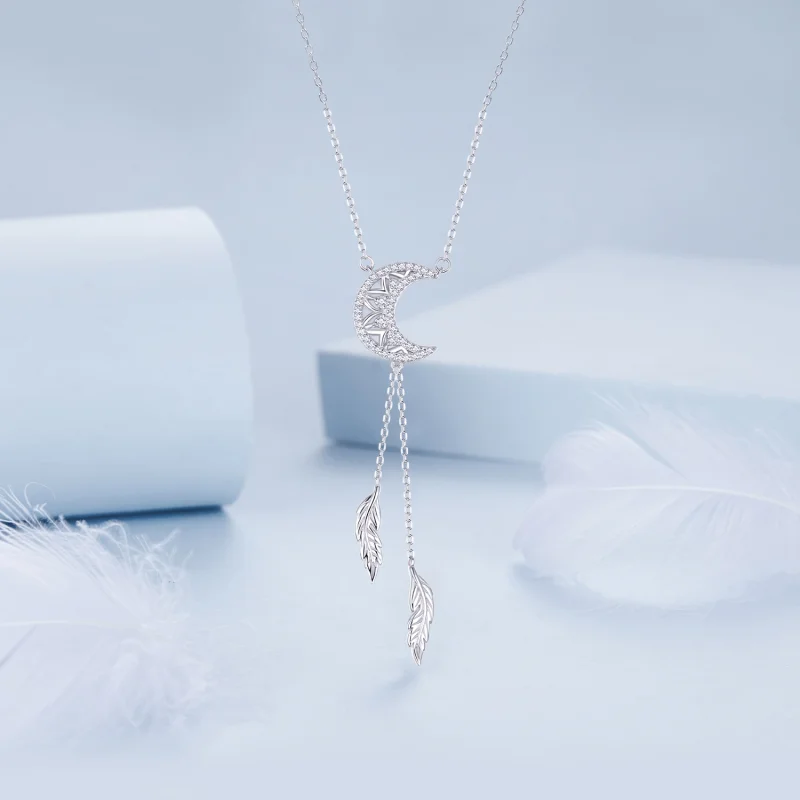 (image for) PANDORA Style Moon Dreamcatcher Necklace - BSN390 - View 3