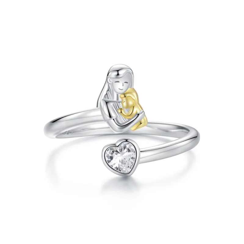 (image for) PANDORA Style Mother and Child Embrace Open Ring - SCR1051-E - Product Image