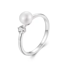 PANDORA Style Natural pearl moissanite ring (with one certificate) - MSR053