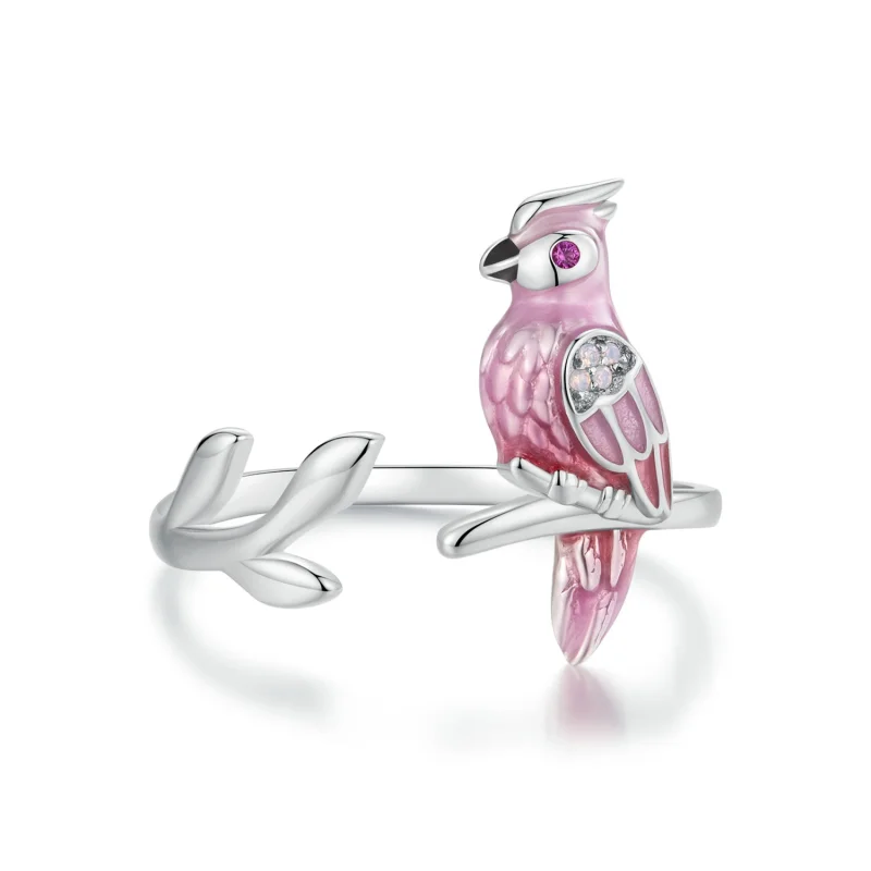 (image for) PANDORA Style Pink Parrot Open Ring - BSR551-E - Product Image