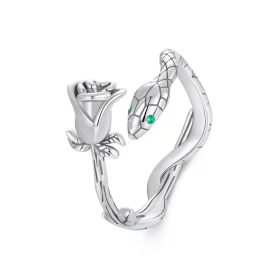PANDORA Style Rose Snake Open Ring - SCR1041-E PANDORA Style Rose Snake Open Ring - SCR1041-E