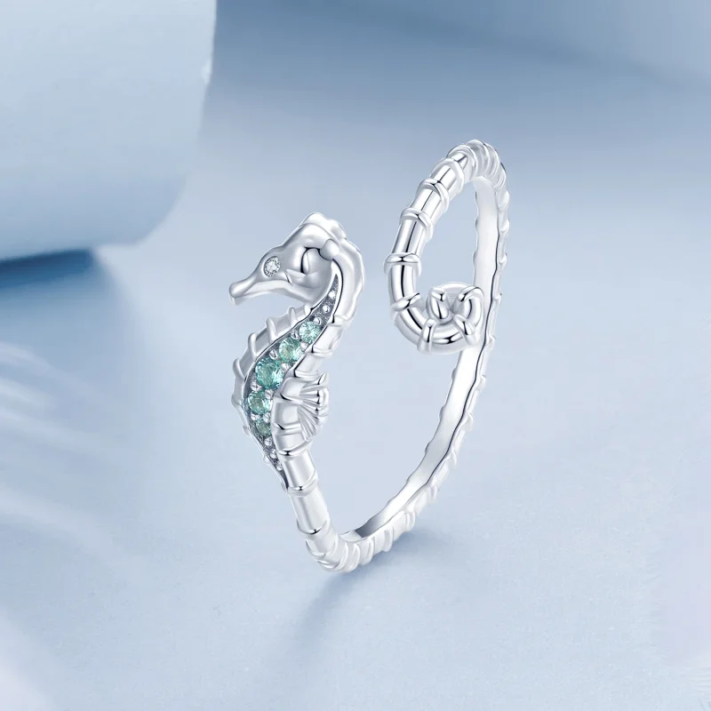 (image for) PANDORA Style Seahorse Open Ring - BSR559-E - View 2