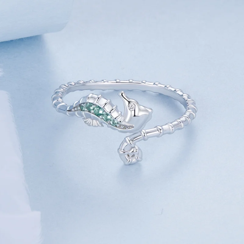 (image for) PANDORA Style Seahorse Open Ring - BSR559-E - View 3