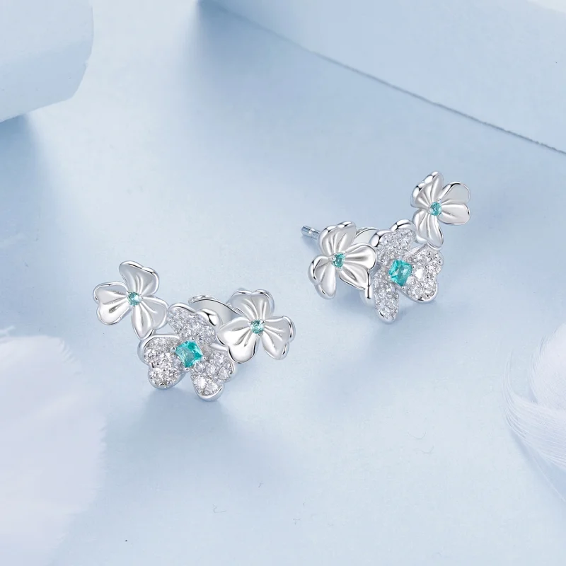 (image for) PANDORA Style Shamrock earrings - BSE1026 - View 3