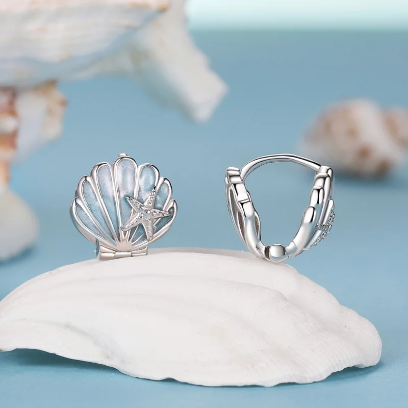 (image for) PANDORA Style Shell earrings - BSE1011 - View 2