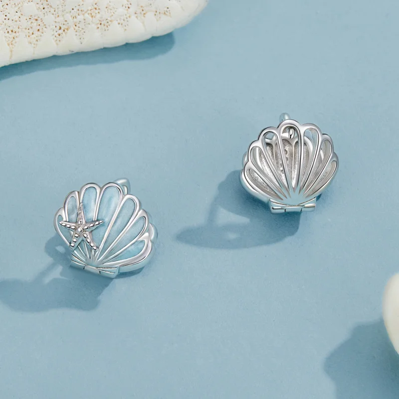 (image for) PANDORA Style Shell earrings - BSE1011 - View 3