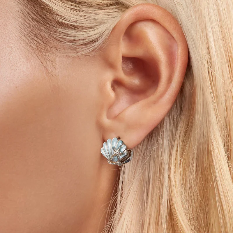 (image for) PANDORA Style Shell earrings - BSE1011 - View 5