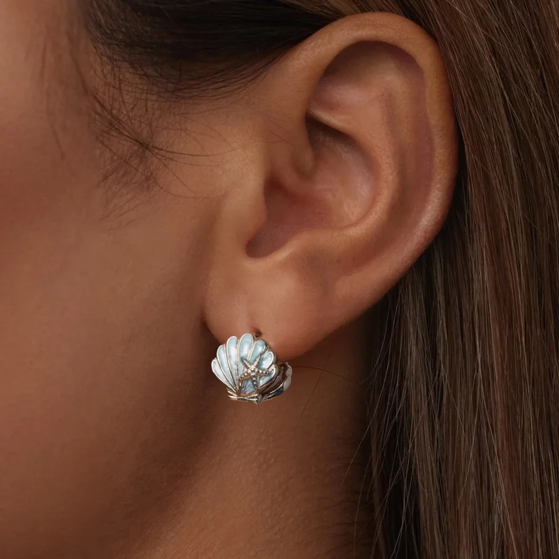 (image for) PANDORA Style Shell earrings - BSE1011 - View 6