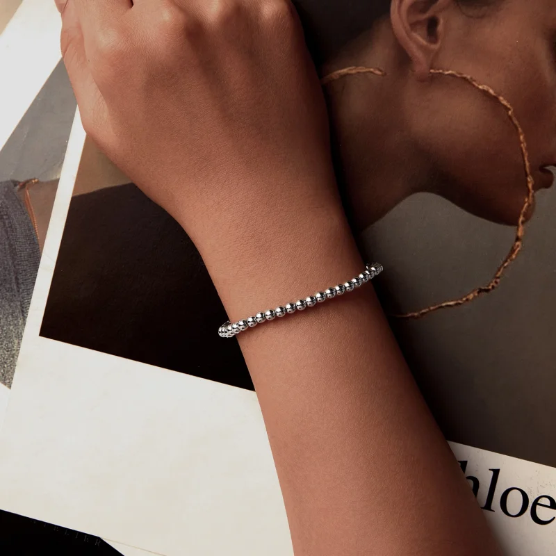 (image for) PANDORA Style Silver Bead Bracelet - BSB175 - View 4