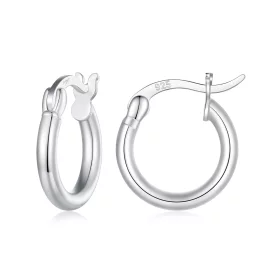 Pandora Style Small circle Hoops Earrings - SCE1608-S