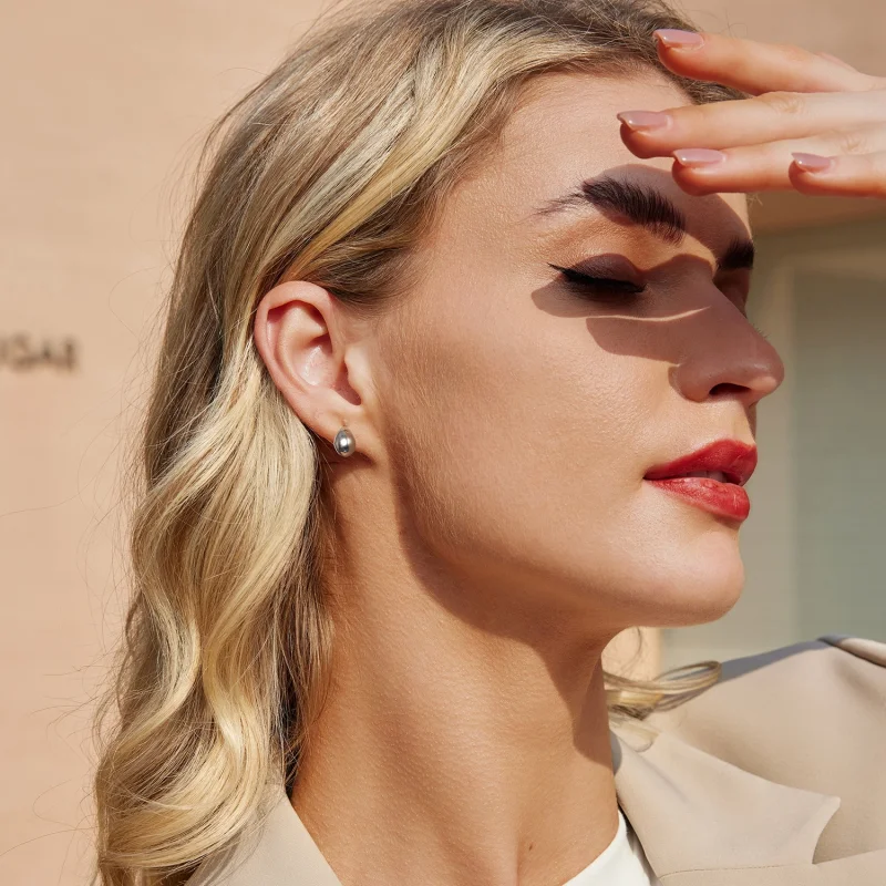 (image for) PANDORA Style Silver teardrop earrings - BSE1014 - View 7