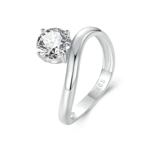 (image for) PANDORA Style Simple 1ct Moissanite ring (with one certificate) - MSR050