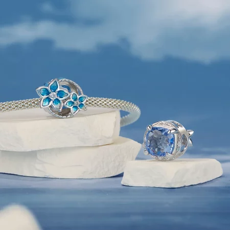 PANDORA Style Small delphinium flower charm - BSC1029