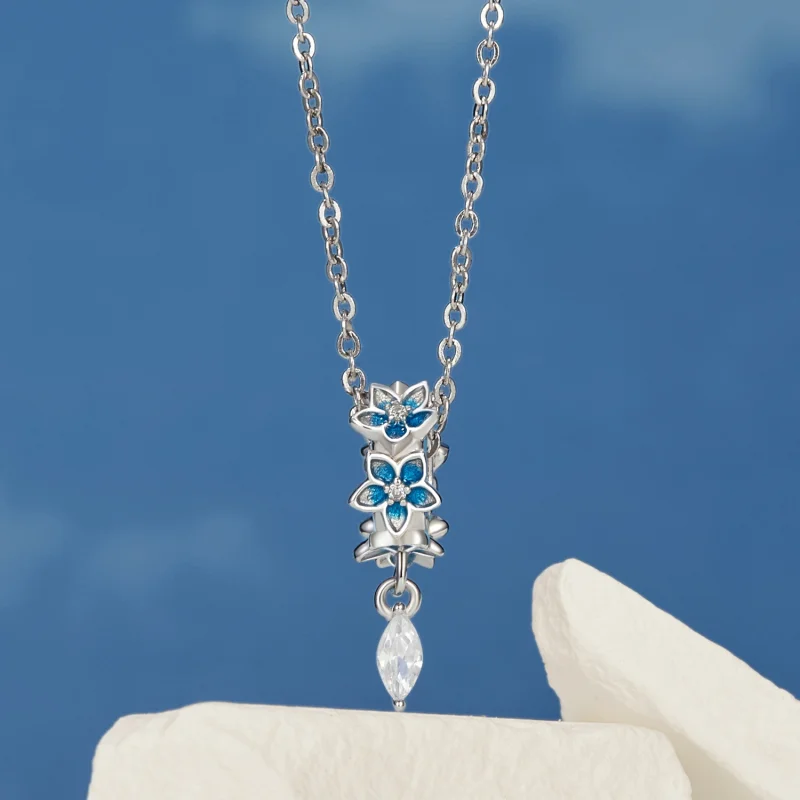 (image for) PANDORA Style Small delphinium pendant - BSC1028 - View 3