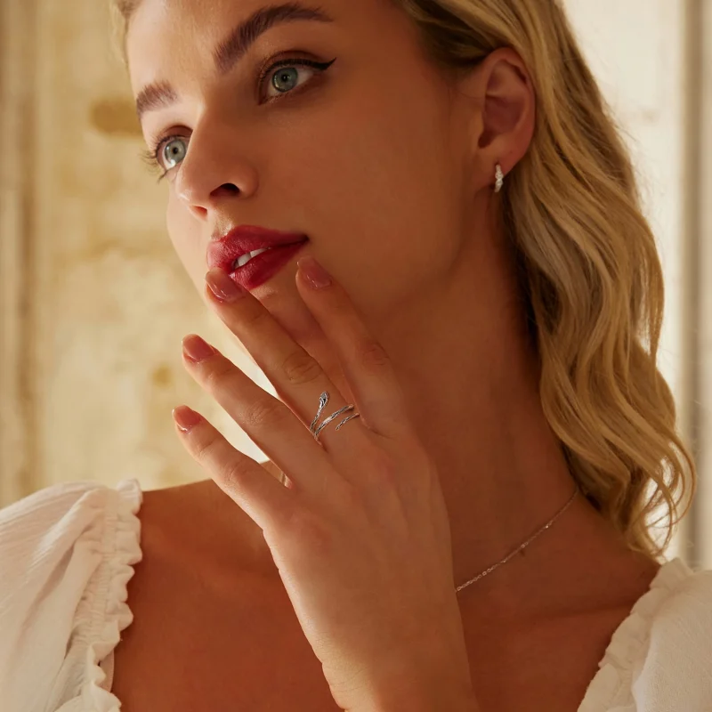 (image for) PANDORA Style Snake Open Ring - BSR555-E - View 7