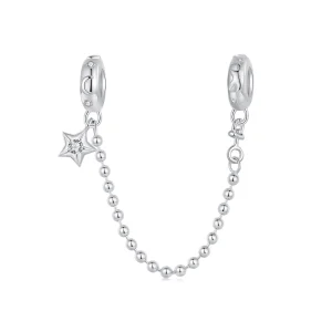 (image for) PANDORA Style Star and Moon Bead Safety Chain - SCC2840