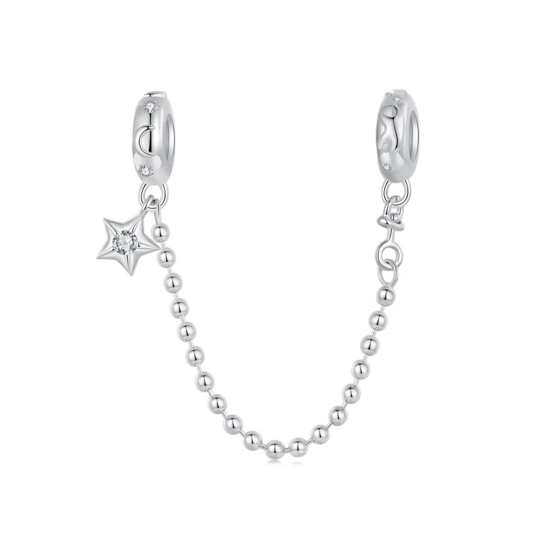(image for) PANDORA Style Star and Moon Bead Safety Chain - SCC2840 - Product Image