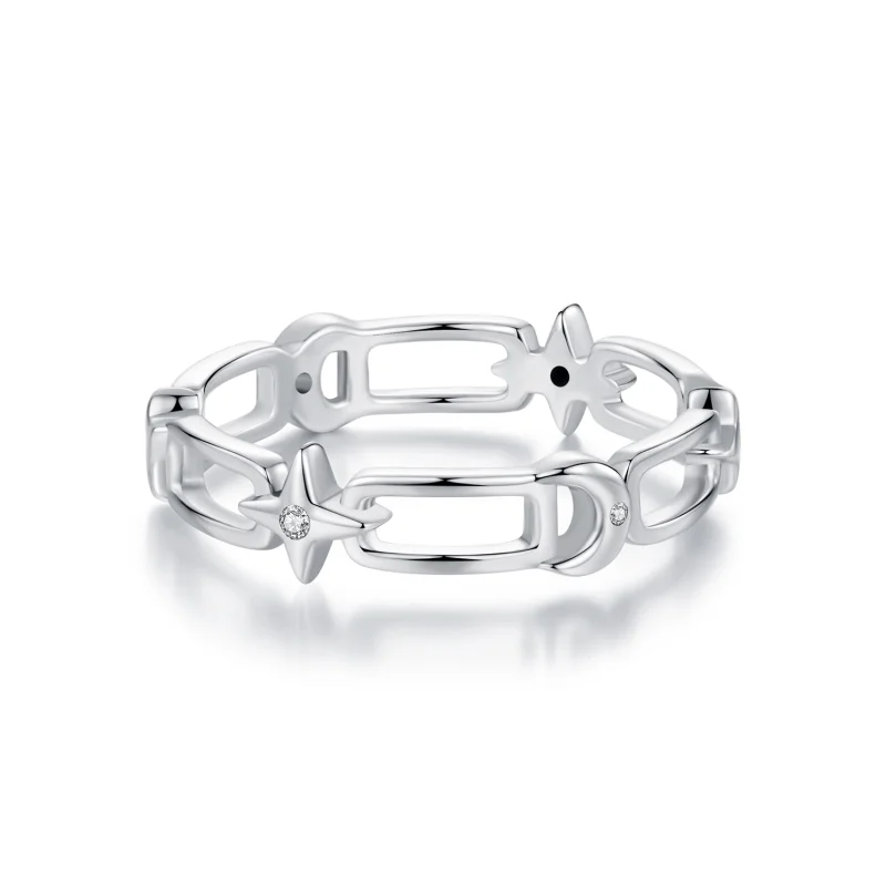 (image for) PANDORA Style Star and Moon Chain Ring - SCR1043 - Product Image