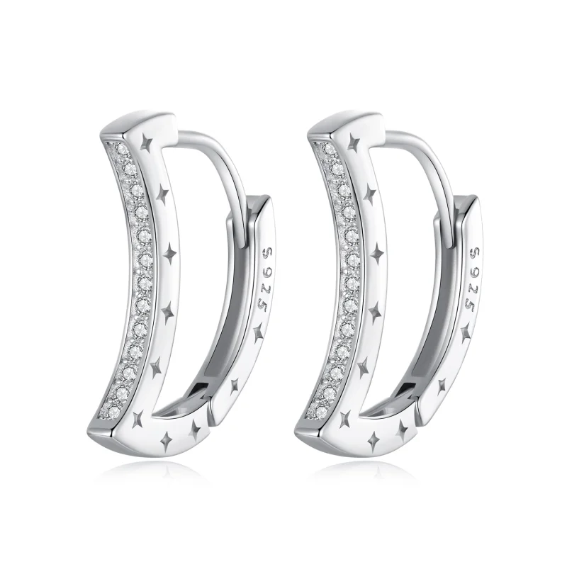 (image for) PANDORA Style Star and Moon Earrings - BSE1031 - Product Image
