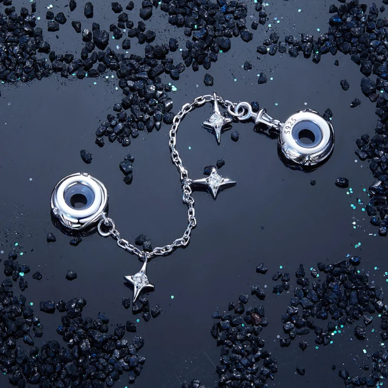(image for) PANDORA Style Starburst Safety Chain - SCC2789 - View 5