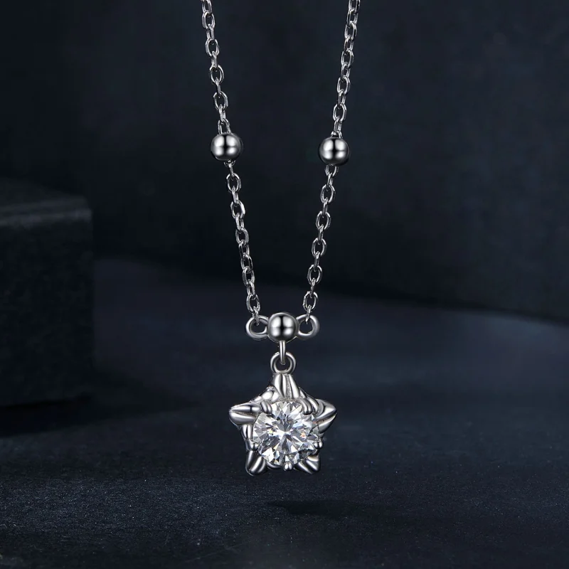 (image for) PANDORA Style Starlight 0.5ct necklace (with one certificate) - MSN036 - View 3